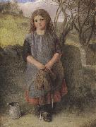 Alexander Davis cooper The Little Milkmaid (mk37) Sweden oil painting reproduction